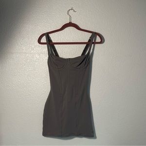 Skims Corset Dress Small Charcoal